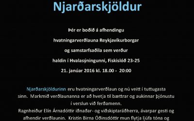 Njarðarskjöldur – afhending hvatningarverðlauna Reykjavíkurborgar og samstarfsaðila
