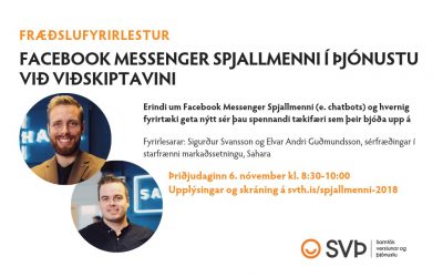 Fræðslufyrirlestur: Facebook Messenger Spjallmenni, 6. nóvember 2018