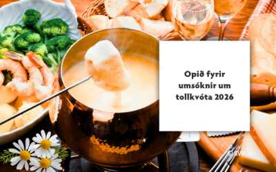 Auglýst eftir umsóknum um tollkvóta fyrir landbúnaðarvörur og blóm fyrir árið 2026