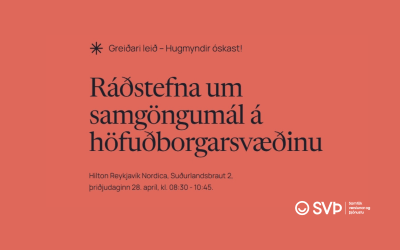 Fundur um umferðarmál á höfuðborgarsvæðinu verður haldinn 28. apríl