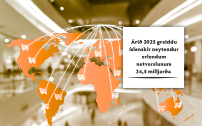 Erlend netverslun jókst um 15% árið 2025